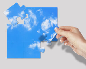 Cloud Computing business solutions puzzle